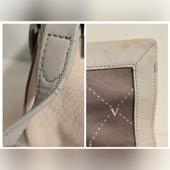 VINCE CAMUTO Colorblock Ayla Pastel Genuine Leather Crossbody Saddle Bag - Picture 8 of 8